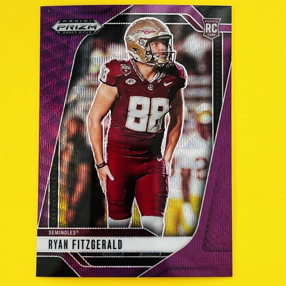 2025 Panini Prizm Draft Picks Ryan Fitzgerald‎ RC Purple Wave #27 Rookie